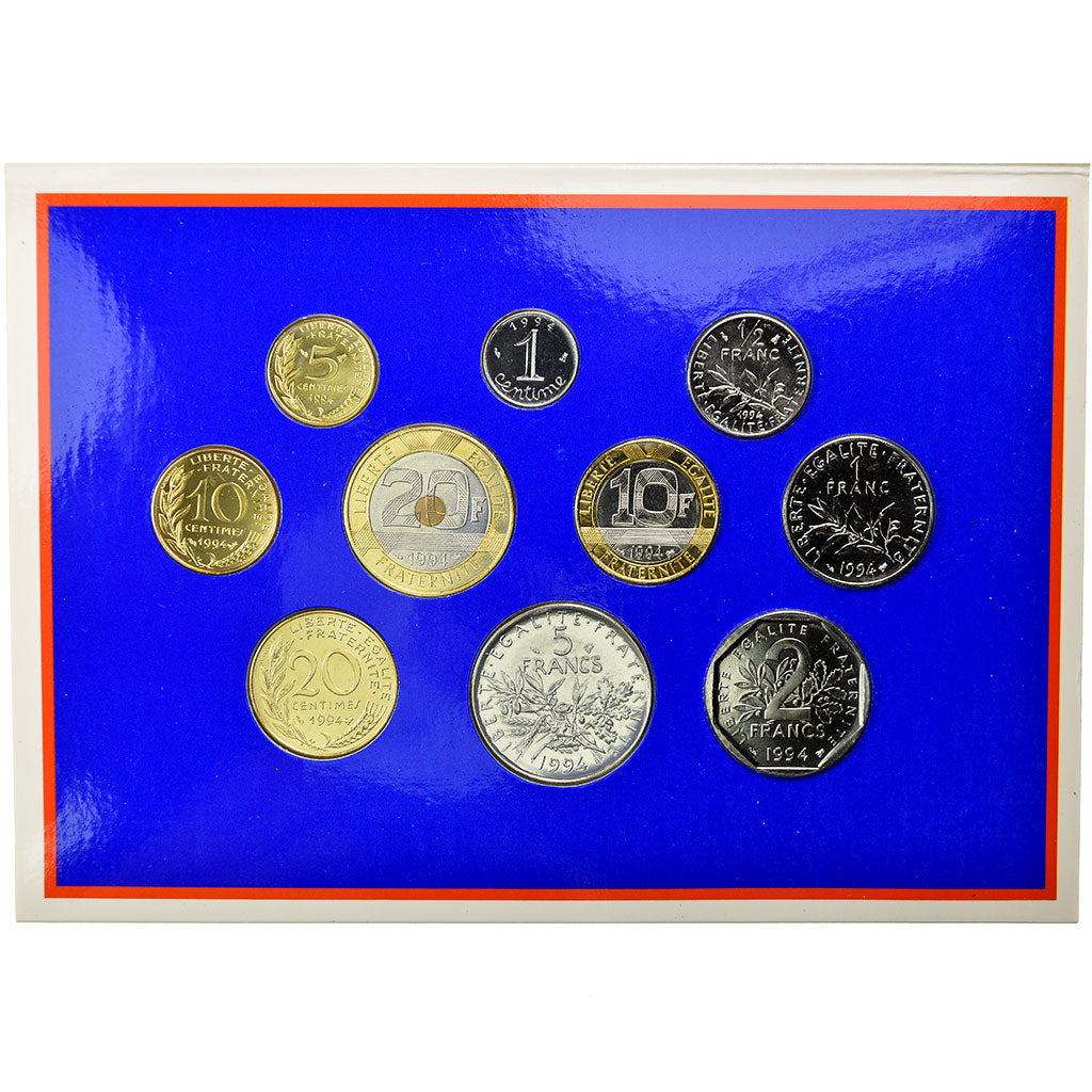 Coin, France, Set, 1994, Paris, MS(65-70), Gadoury:page 263