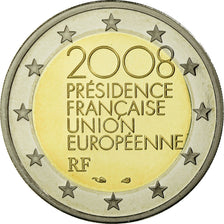 Francia, 2 Euro, Présidence Française Union Européenne, 2008, BE, FDC