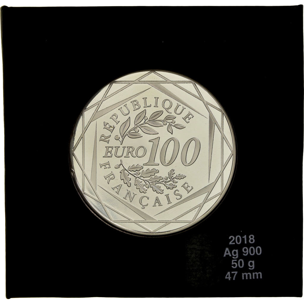 France, 100 Euro, Marianne, 2018, MS(65-70), Silver