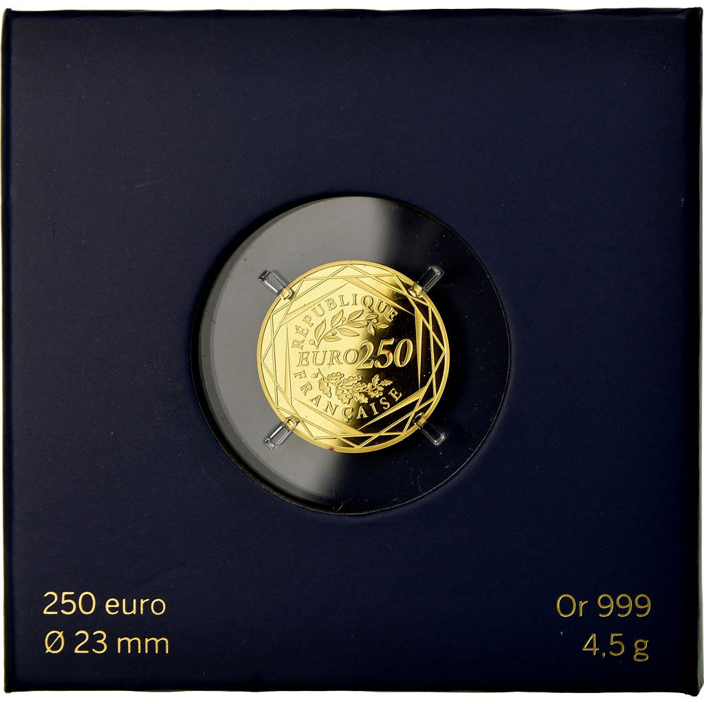France, 250 Euro, Coq, 2015, MS(65-70), Gold, Gadoury:EU659