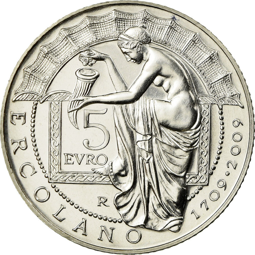 Italy, 5 Euro, Ercolano, 2009, MS(65-70), Silver, KM:315