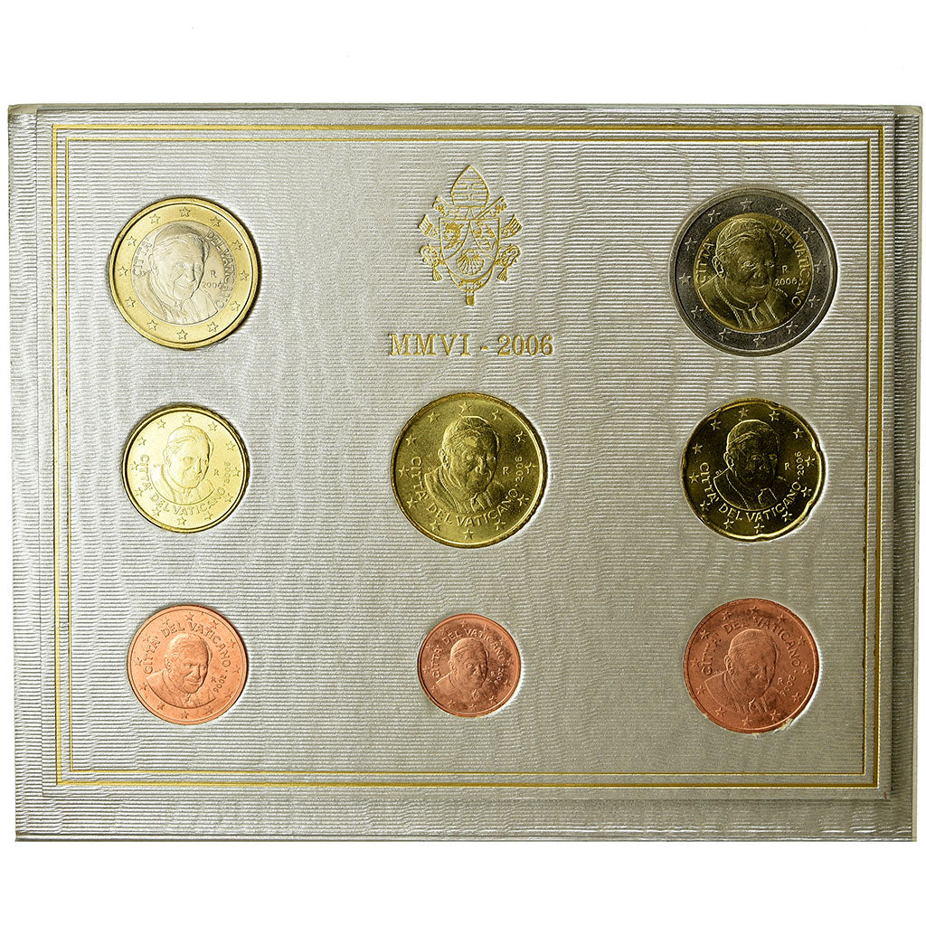 Vatican, 1 Cent to 2 Euro, 2006, Benoit XVI, MS(63)