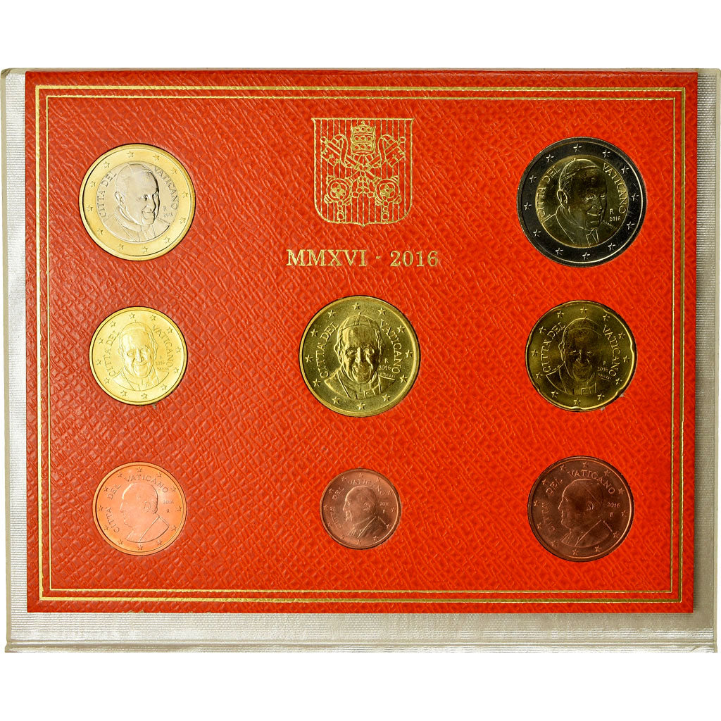 Vaticano, 1 Cent to 2 Euro, 2016, FDC, Sin información