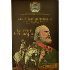 San Marino, 2 Euro, Giuseppe Garibaldi, 2007, MS(65-70), Bimetallic, KM:481