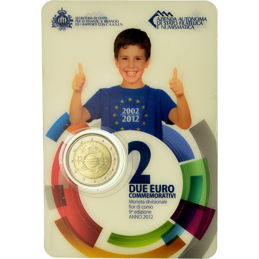San Marino, 2 Euro, 10ème Anniversaire de l'Euro, 2012, MS(65-70)