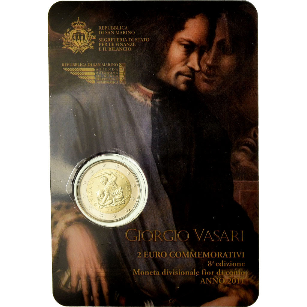 San Marino, 2 Euro, Giorgio Vasari, 2011, MS(65-70)
