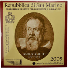 San Marino, 2 Euro, Galileo Galilei, 2005, FDC, Bi-Metallic, KM:469