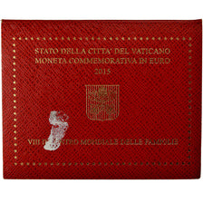 Vatican, 2 Euro, 8ème rencontre mondiale de la Famille, 2015, FDC, Bi-Metallic