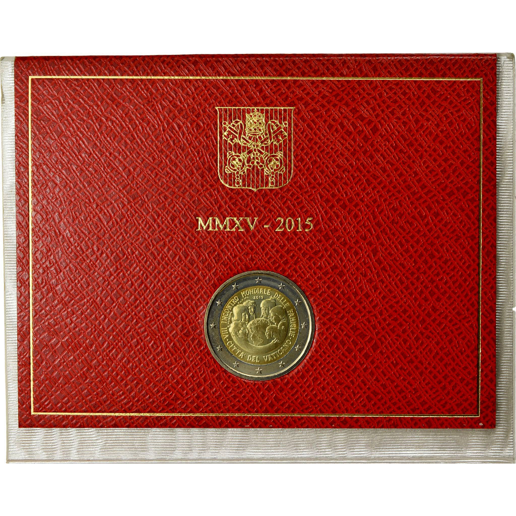 Vatican, 2 Euro, 8ème rencontre mondiale de la Famille, 2015, FDC, Bi-Metallic