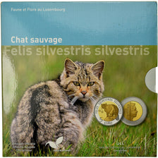 Luxembourg, 5 Euro, Chat sauvage, 2015, Proof, MS(65-70), Bi-Metallic