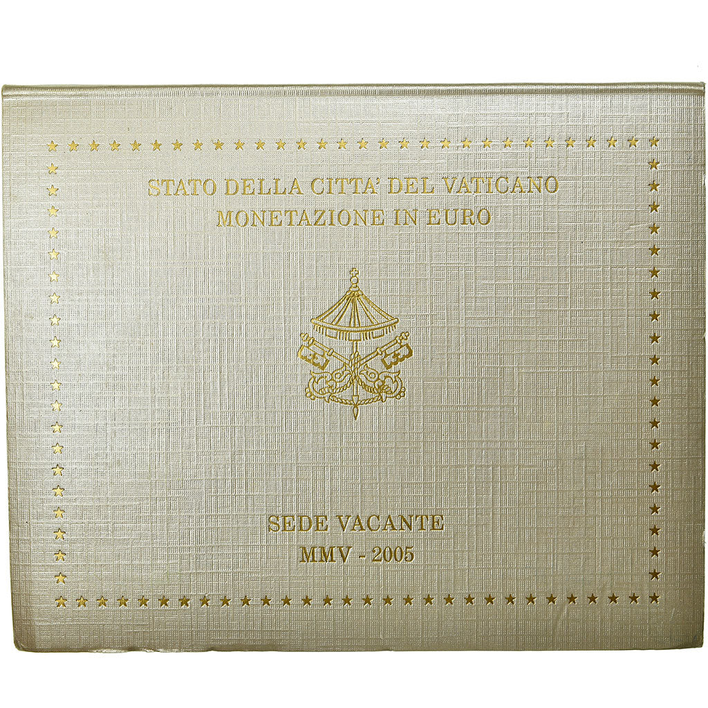Vaticano, 1 Cent to 2 Euro, Siège Vacant, 2005, BU, FDC, N.C.