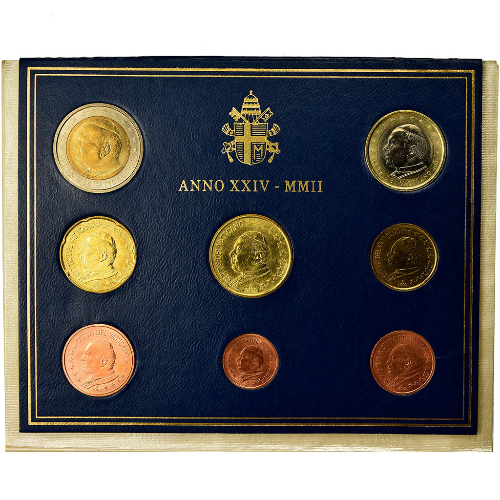 Vaticaan, 1 Cent to 2 Euro, 2002, BU, UNC-, n.v.t.