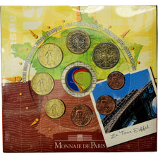 France, 1 Cent to 2 Euro, La Tour Eiffel, 2005, BU, MS(65-70)