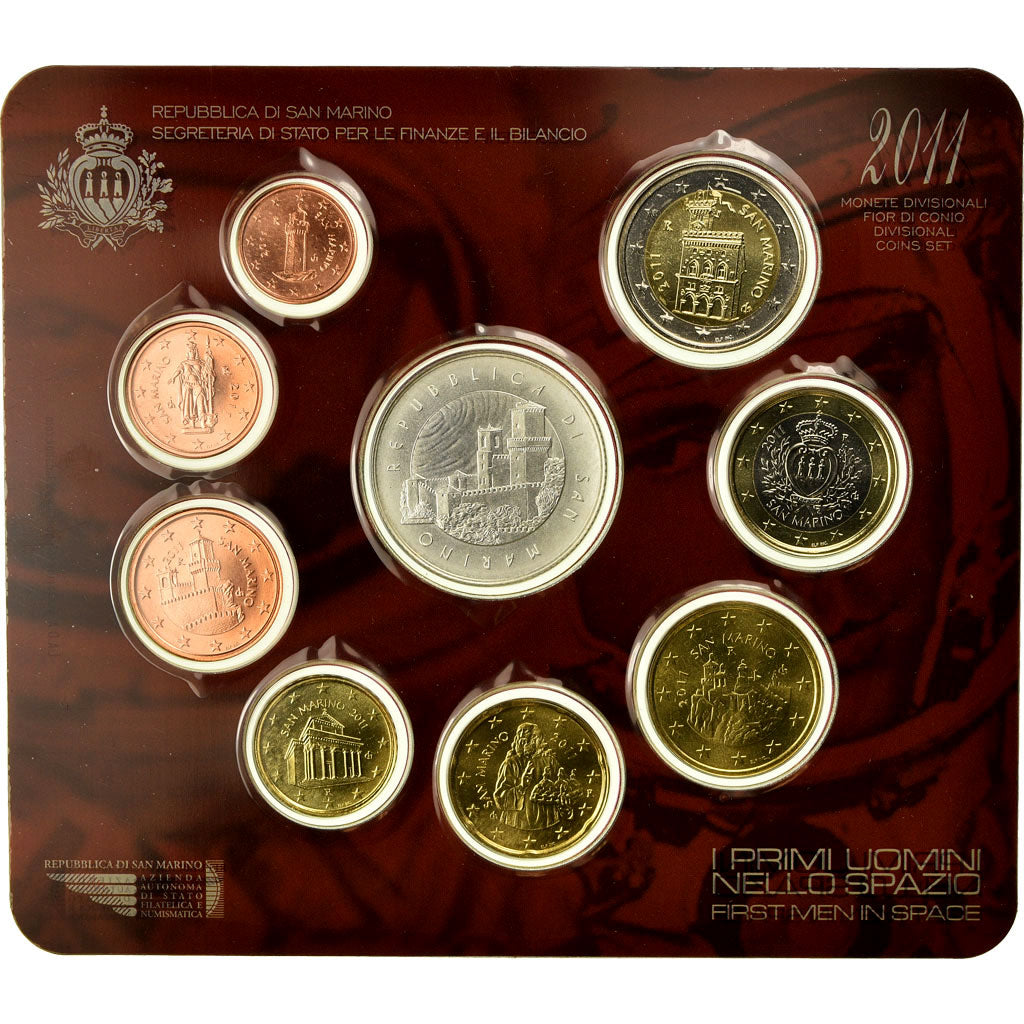 San Marino, Set, Premier homme dans l'espace, 2011, BU, FDC, N.C.