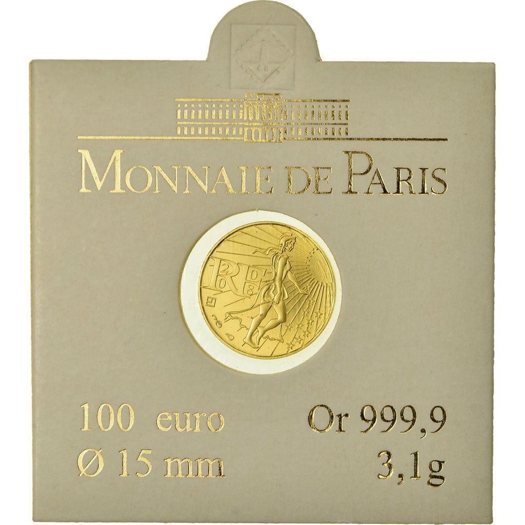 France, 100 Euro, Semeuse, 2008, MS(65-70), Gold, KM:1536