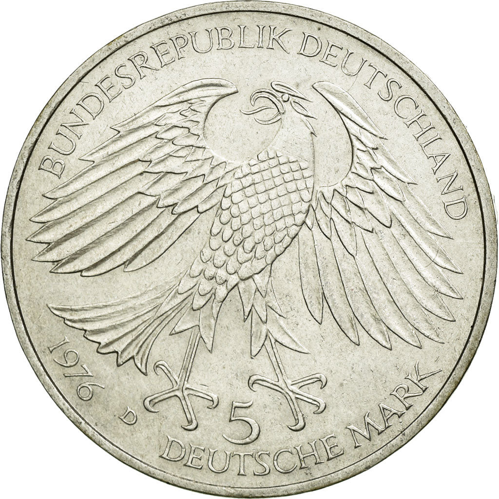 Coin, GERMANY - FEDERAL REPUBLIC, 5 Mark, 1976, Munich, Germany, AU(55-58)
