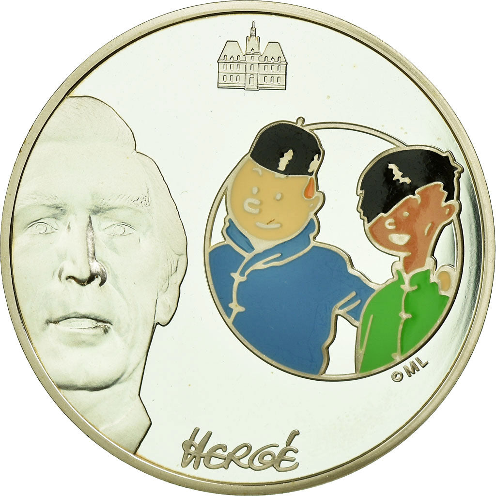 Frankrijk, 1-1/2 Euro, Tintin et Chang, 2007, BE, FDC, Zilver, Gadoury:EU281