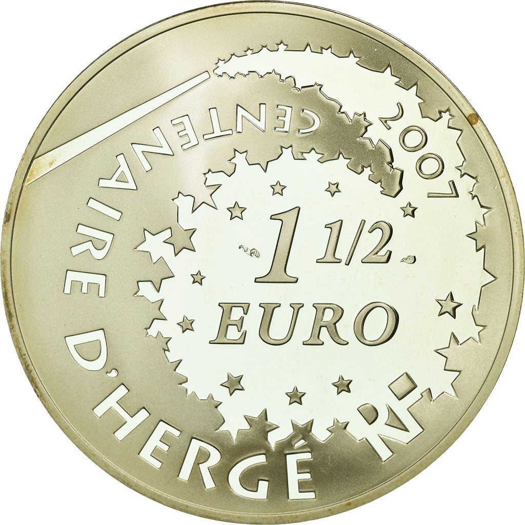 Frankrijk, 1-1/2 Euro, Tintin et Chang, 2007, BE, FDC, Zilver, Gadoury:EU281