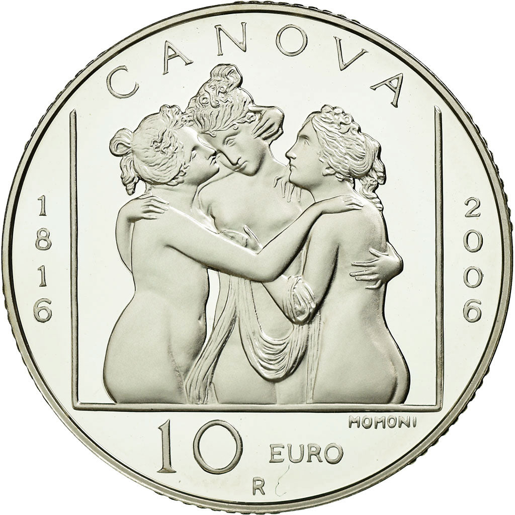 San Marino, 10 Euro, Antonio Canova, 2006, Proof, FDC, Argento, KM:477
