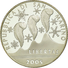 San Marino, 5 Euro, Jeux olympiques de Turin, 2006, Proof, MS(65-70), Silver