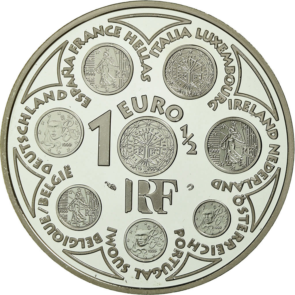 Francia, 1-1/2 Euro, 2002, FDC, Argento, Gadoury:EU11, KM:1301