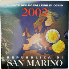 San Marino, 1 Cent to 2 Euro, 2002, MS(65-70)