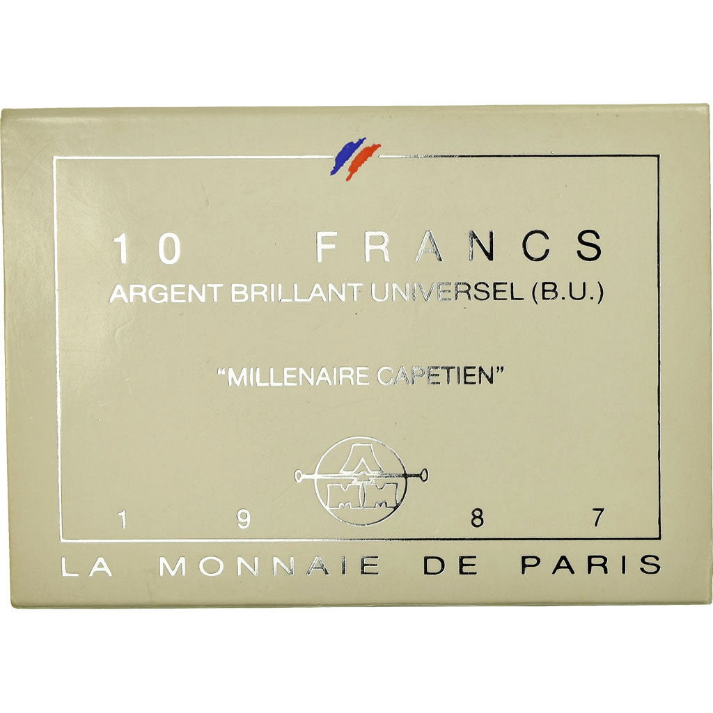 Coin, France, Hugues Capet, 10 Francs, 1987, Paris, BU, MS(65-70), Silver