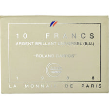 Coin, France, Roland Garros, 10 Francs, 1988, Paris, BU, MS(65-70), Silver