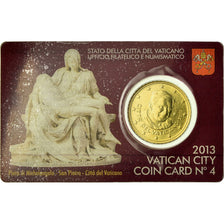 VATICAN CITY, 50 Euro Cent, 2013, Coin card, MS(65-70), Brass