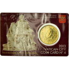 VATICAN CITY, 50 Euro Cent, 2013, Coin card, MS(65-70), Brass