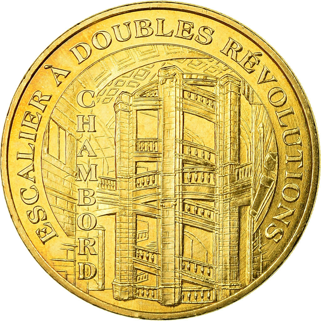 Francia, Token, Touristic token, Chambord - Escalier à doubles révolutions
