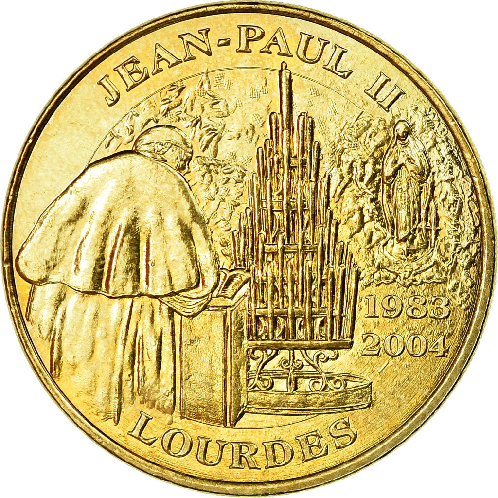Francia, Token, Jetón turístico, Jean-Paul II, Lourdes, Arts & Culture, 2011