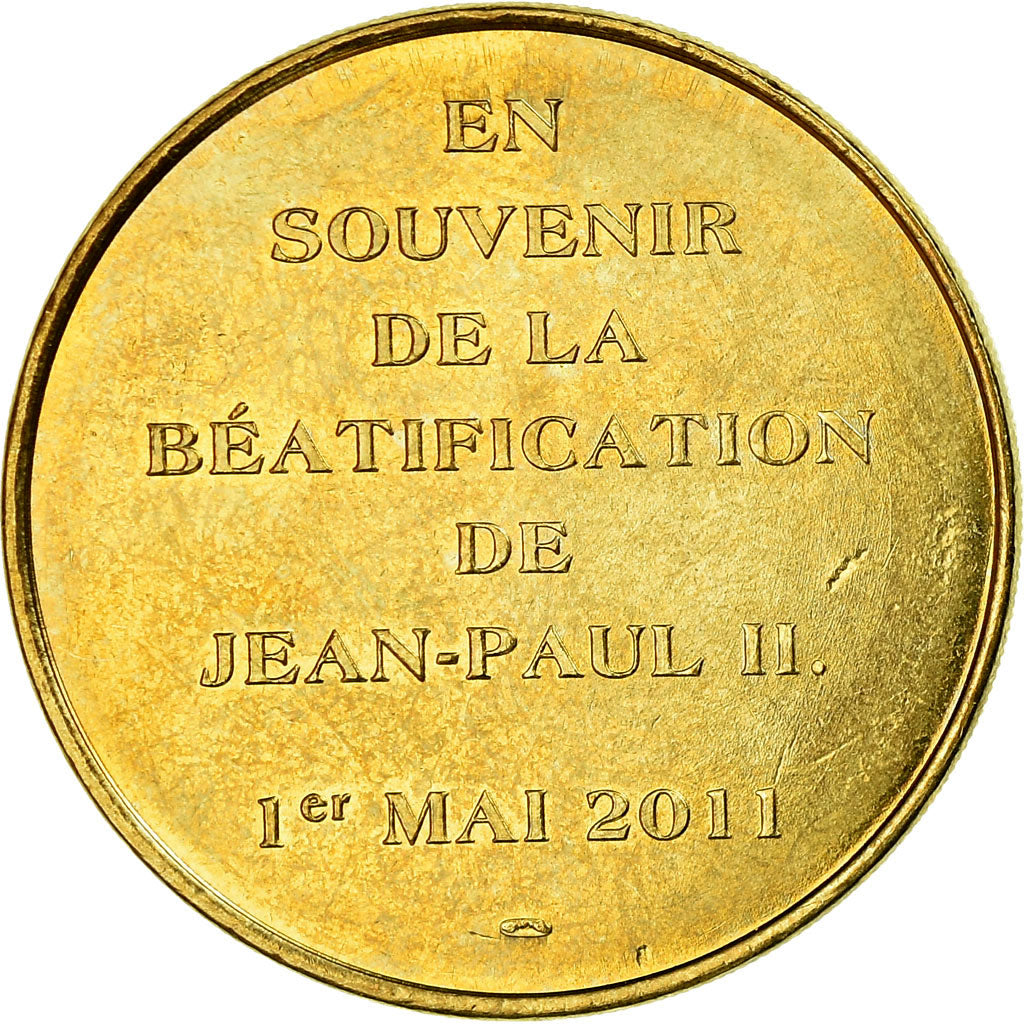 Francia, Token, Jetón turístico, Jean-Paul II, Lourdes, Arts & Culture, 2011