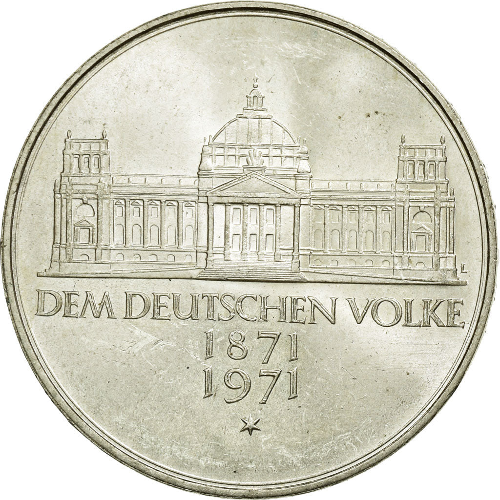Coin, GERMANY - FEDERAL REPUBLIC, 5 Mark, 1971, Karlsruhe, Germany, MS(65-70)