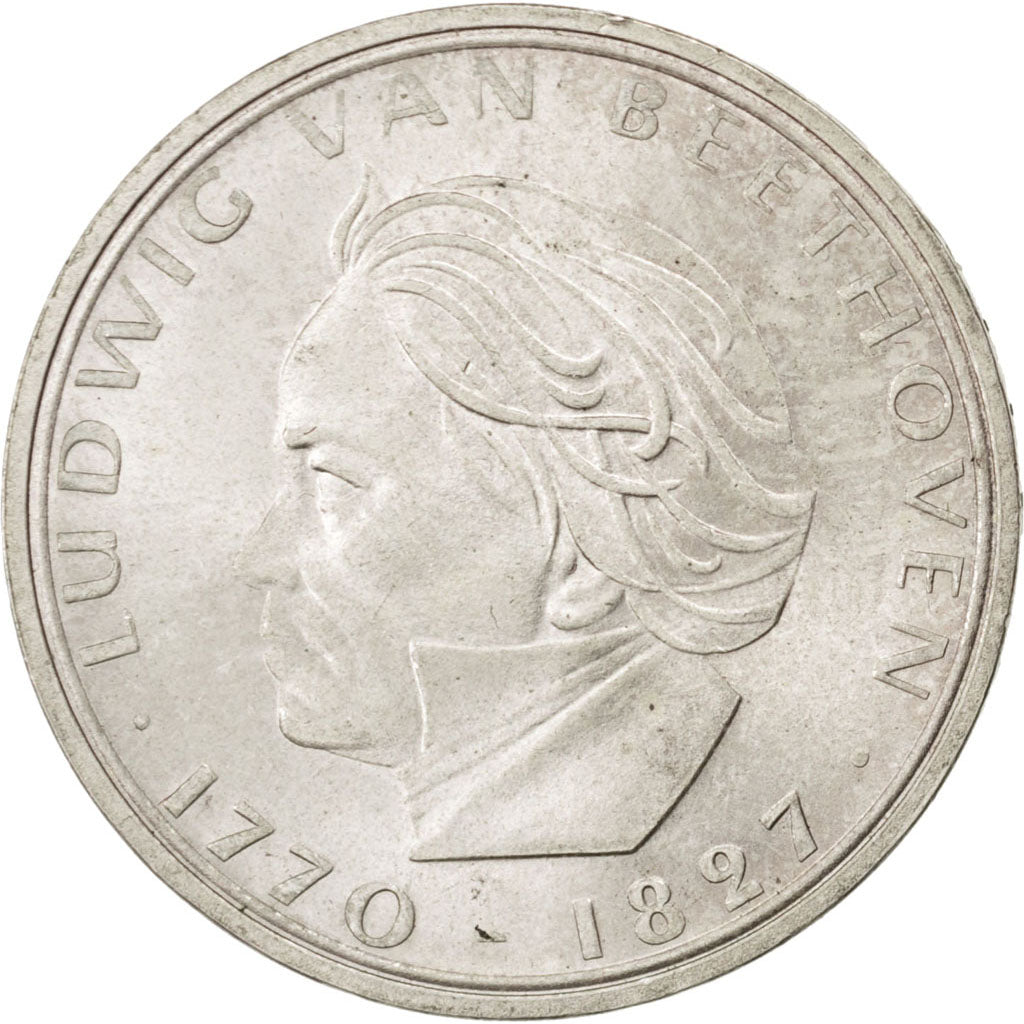 GERMANY - FEDERAL REPUBLIC, 5 Mark, 1970, Stuttgart, KM #127, AU(55-58),...