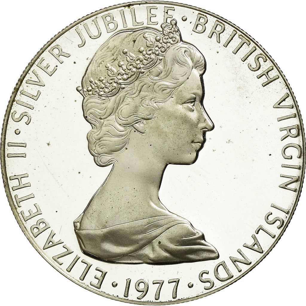 Coin, BRITISH VIRGIN ISLANDS, Elizabeth II, 25 Cents, 1977, Franklin Mint