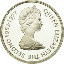 Coin, Guernsey, Elizabeth II, 25 Pence, 1977, Heaton, Proof, MS(65-70), Silver