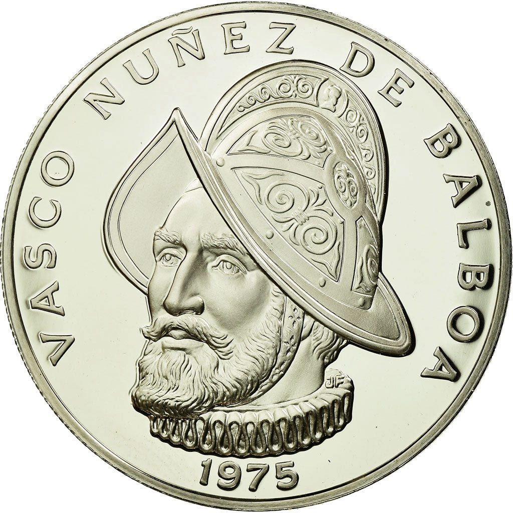 Coin, Panama, Balboa, 1975, U.S. Mint, Proof, MS(65-70), Silver, KM:39.1a