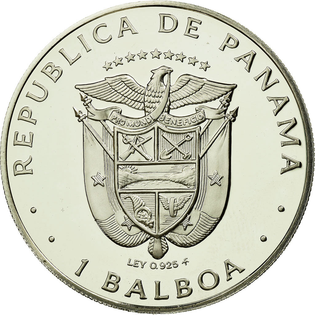 Coin, Panama, Balboa, 1975, U.S. Mint, Proof, MS(65-70), Silver, KM:39.1a