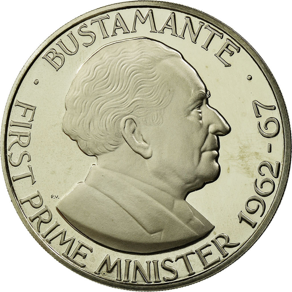 Coin, Jamaica, Elizabeth II, Dollar, 1977, Franklin Mint, Proof, MS(63)