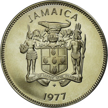 Monnaie, Jamaica, Elizabeth II, 25 Cents, 1977, Franklin Mint, USA, Proof, FDC