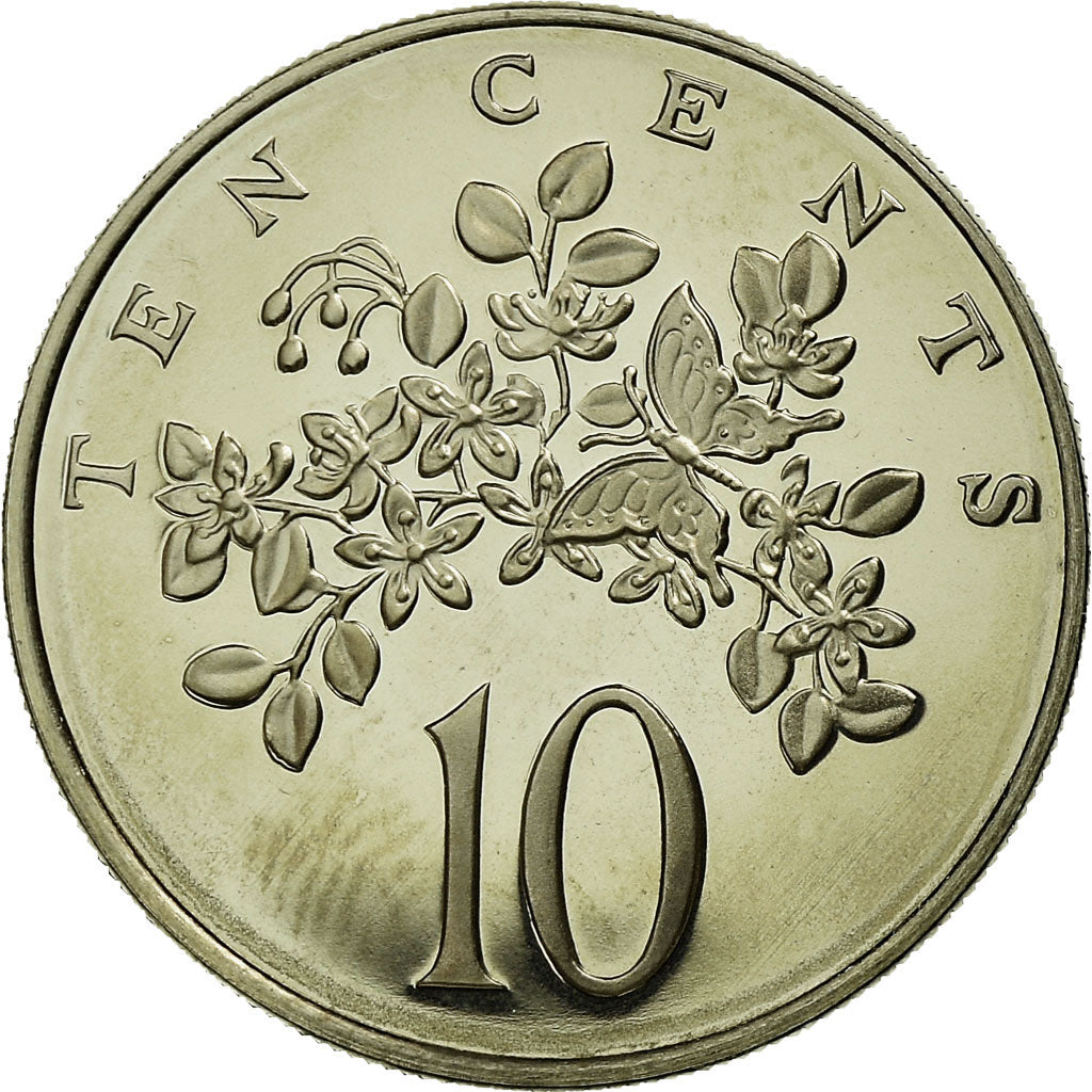 Monnaie, Jamaica, Elizabeth II, 10 Cents, 1977, Franklin Mint, USA, Proof, FDC