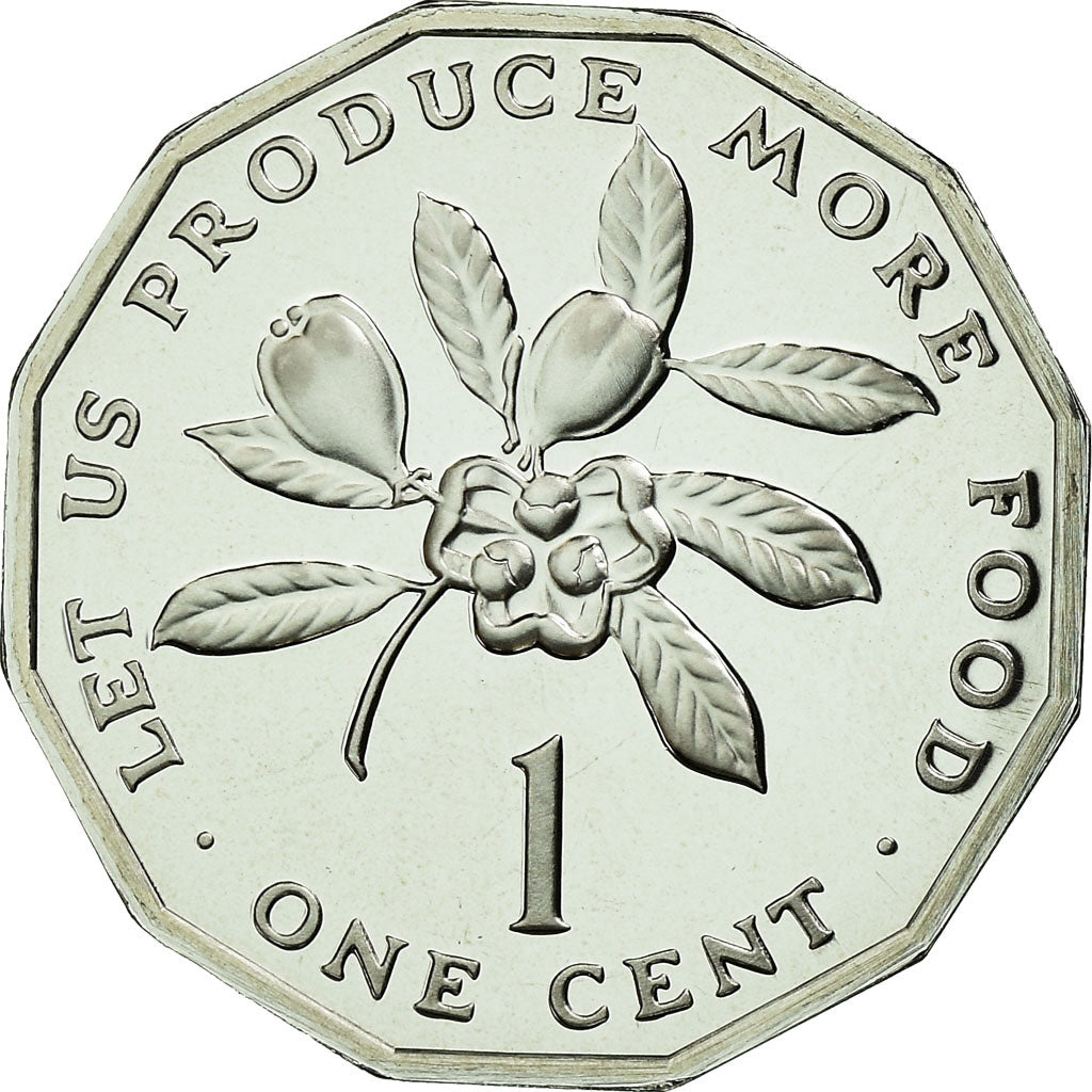 Coin, Jamaica, Elizabeth II, Cent, 1977, Franklin Mint, USA, Proof, MS(65-70)