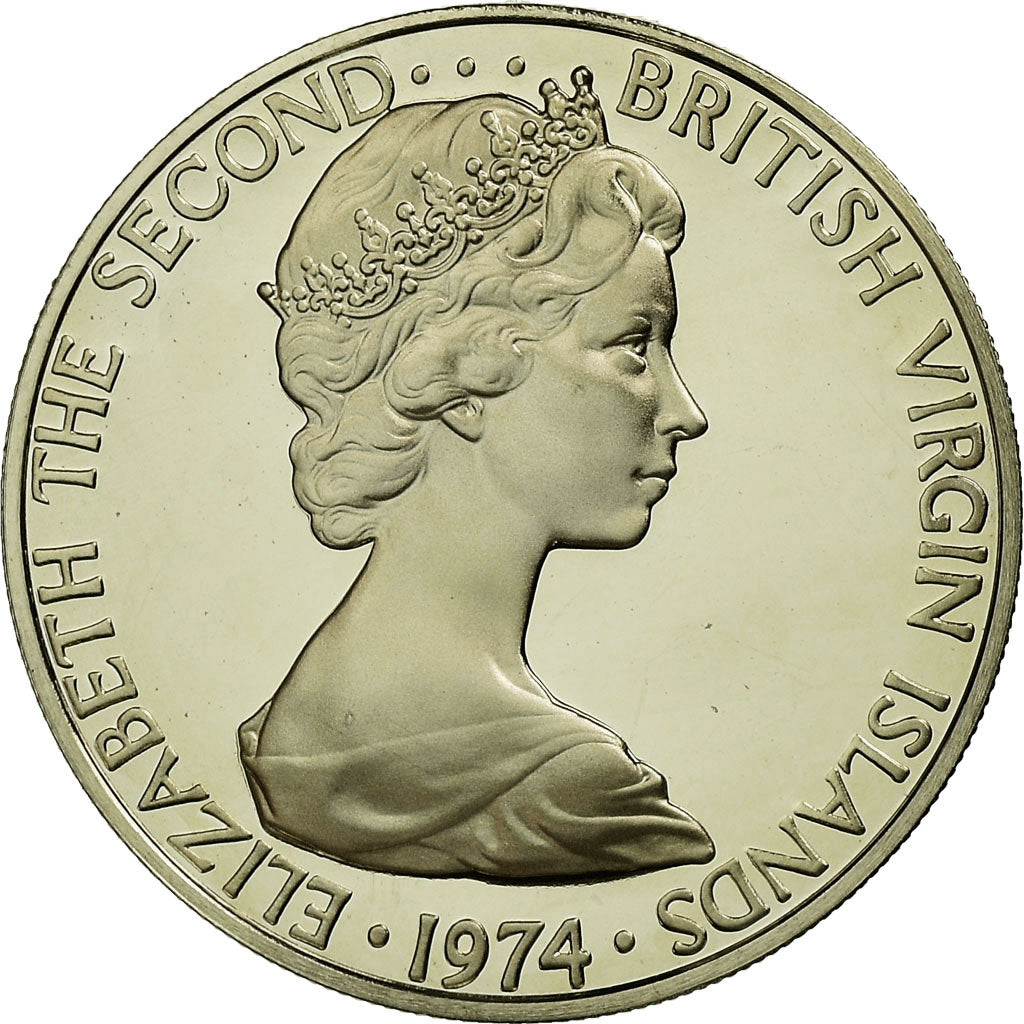 Coin, BRITISH VIRGIN ISLANDS, Elizabeth II, 25 Cents, 1974, Franklin Mint