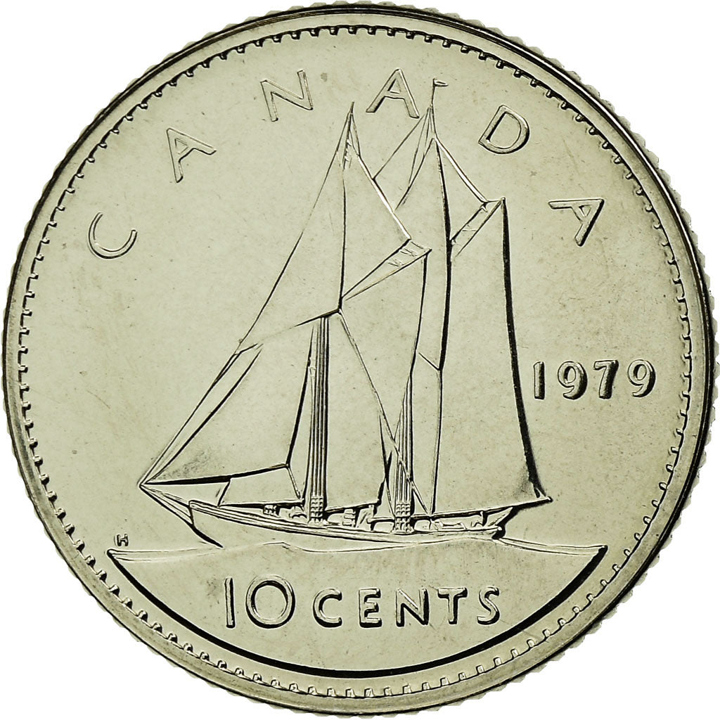 Coin, Canada, Elizabeth II, 10 Cents, 1979, Royal Canadian Mint, Ottawa