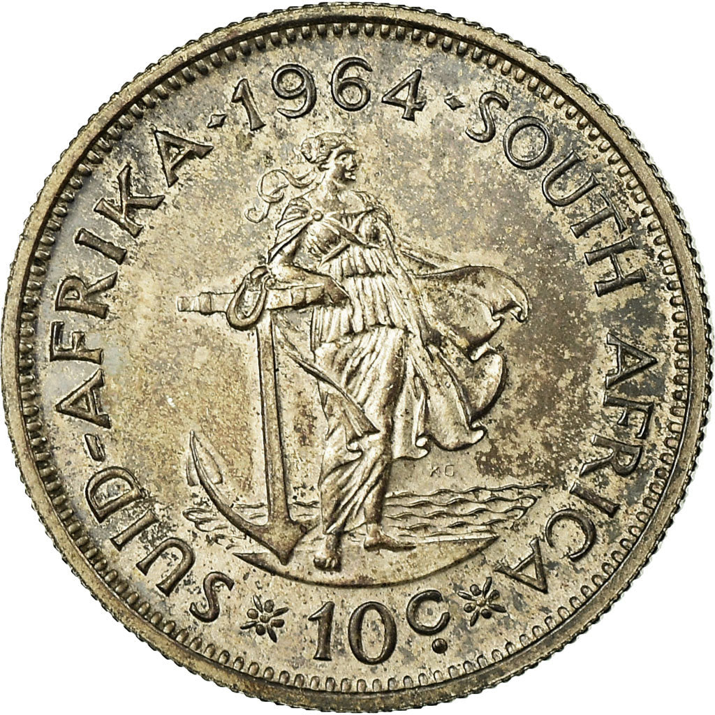 Monnaie, Afrique du Sud, 10 Cents, 1964, SUP, Argent, KM:60