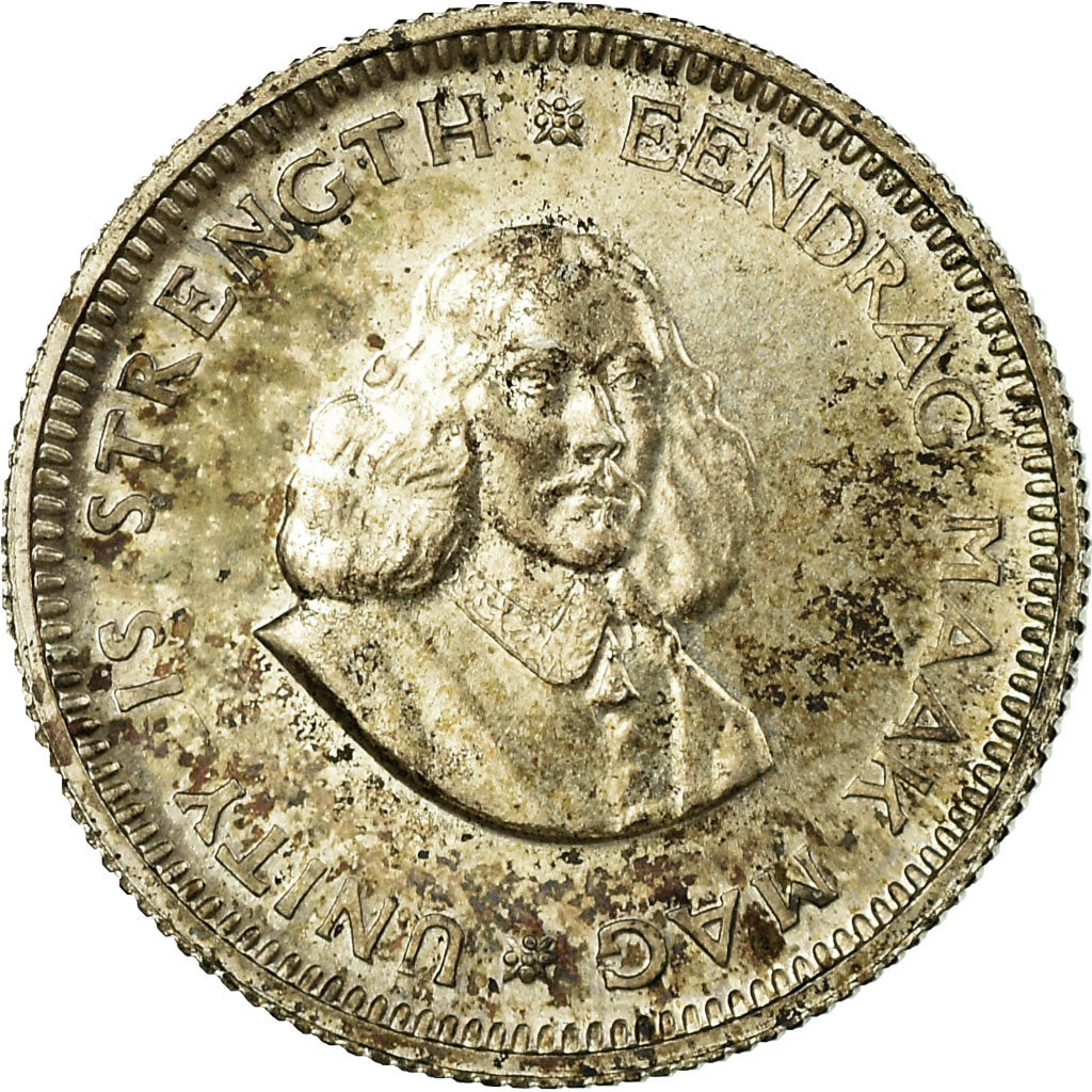 Coin, South Africa, 5 Cents, 1964, EF(40-45), Silver, KM:59