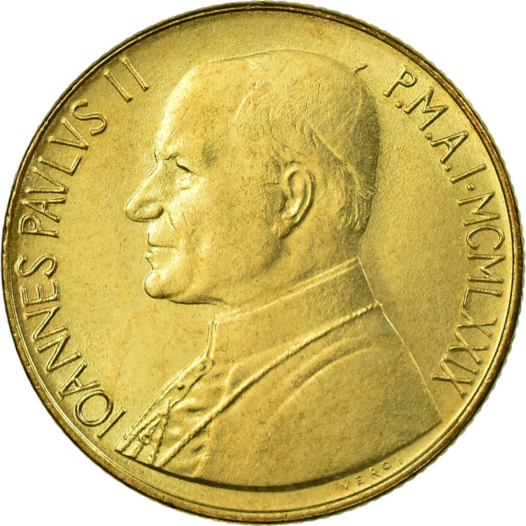 Coin, VATICAN CITY, John Paul II, 200 Lire, 1979, Roma, MS(63), Aluminum-Bronze