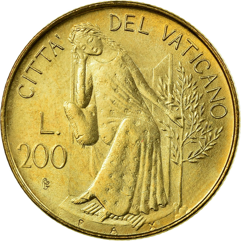 Coin, VATICAN CITY, John Paul II, 200 Lire, 1979, Roma, MS(63), Aluminum-Bronze