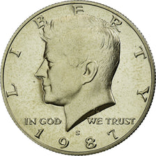 Coin, United States, Kennedy Half Dollar, Half Dollar, 1987, U.S. Mint, San